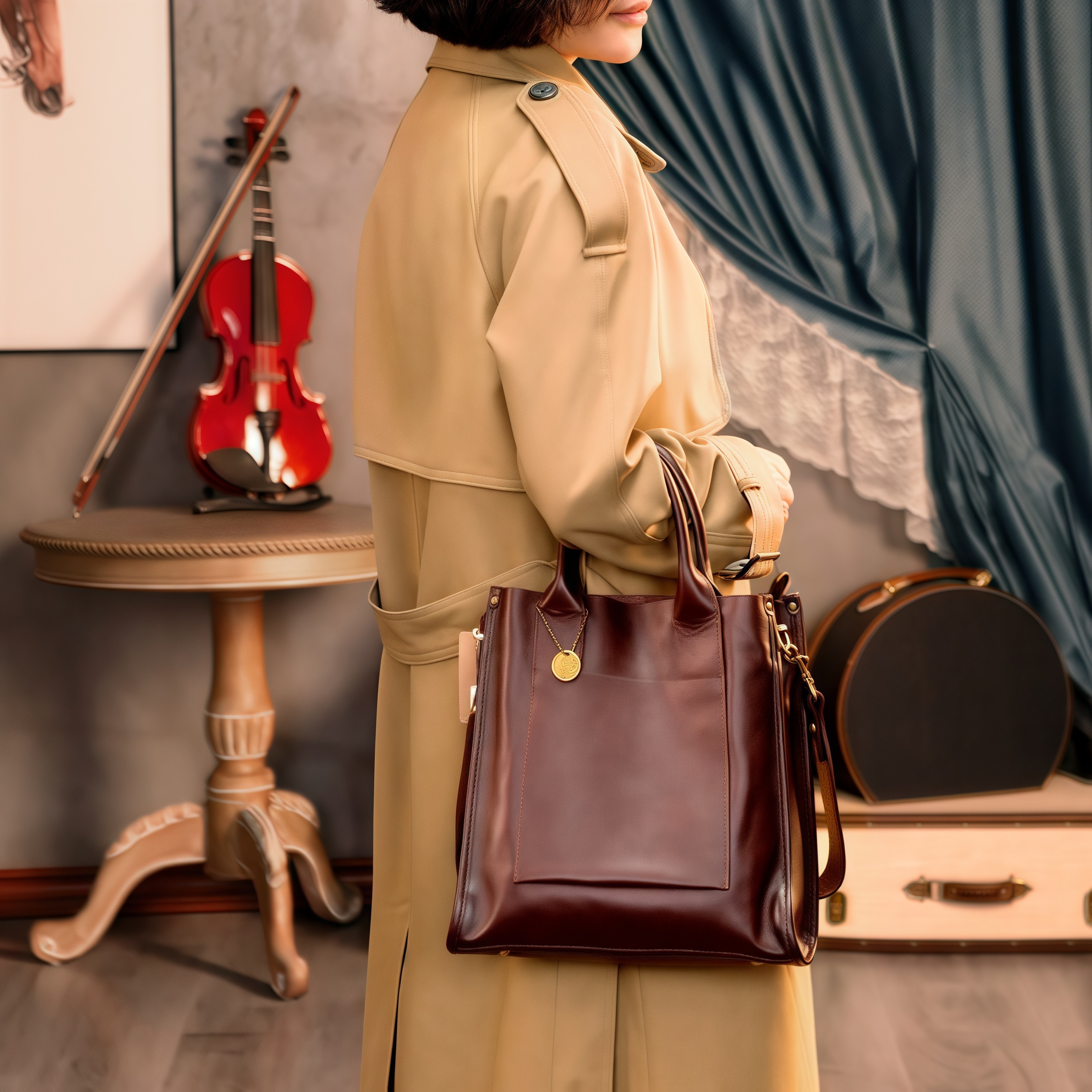 「 新発売 ! 」 •茶|黒|2色•植物タンニン鞣しの天然牛革ショルダーバッグ•牛革肩がけかばんバッグ