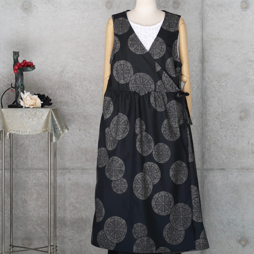 着物リメイク　カシュクール　ロングワンピース 着物リメイク カシュクールワンピース