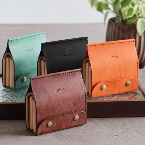 紙袋の形をモチーフにした 可愛い二つ折り財布 LF-016 マルゴー×ヌメ革