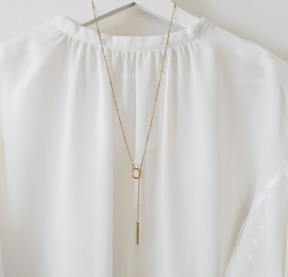 Y 字 ドットチェーン スティック シンプル ネックレス / サージカルステンレス ネックレス・ペンダント Repisol 通販 ...