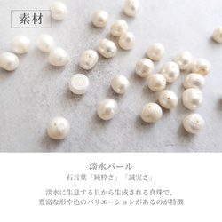 淡水パール 選べる４種類の天然石 2way Y字ネックレス ラリエット / ロングネックレス 金属アレルギー マンテル 10枚目の画像