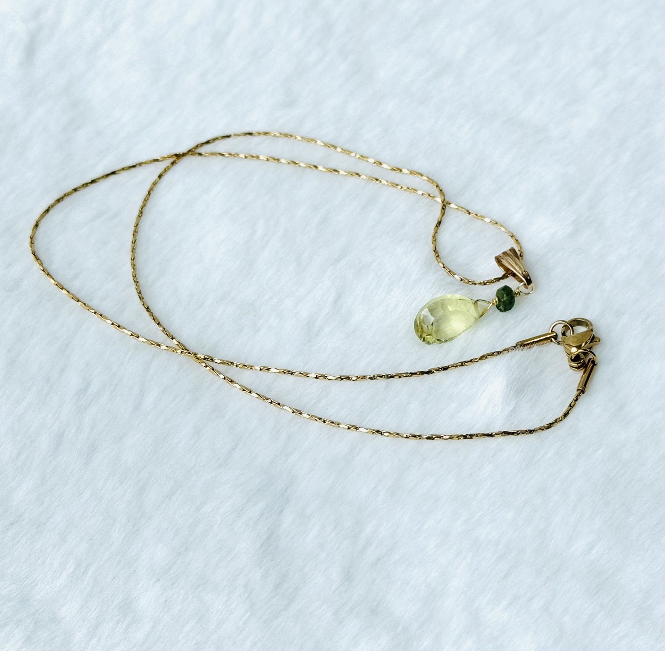 春色　レモンクオーツペンダント