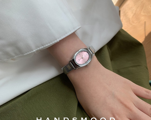 せきえい 楕円形 シルバー ブレスレットウォッチ 腕時計 レディース