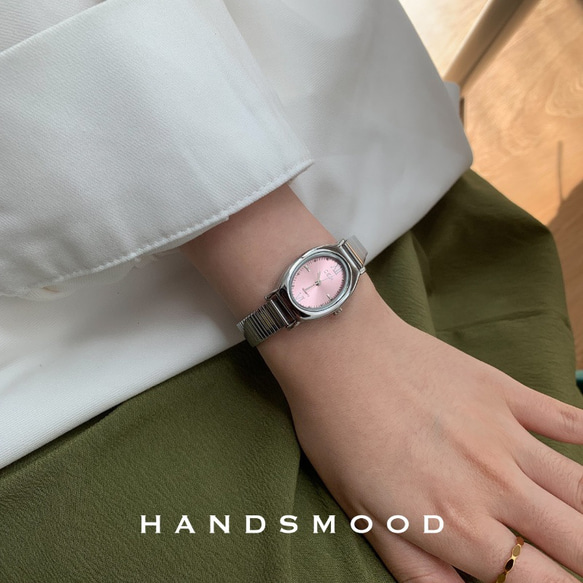 せきえい 楕円形 シルバー ブレスレットウォッチ 腕時計 レディース