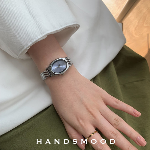 せきえい 楕円形 シルバー ブレスレットウォッチ 腕時計 レディース