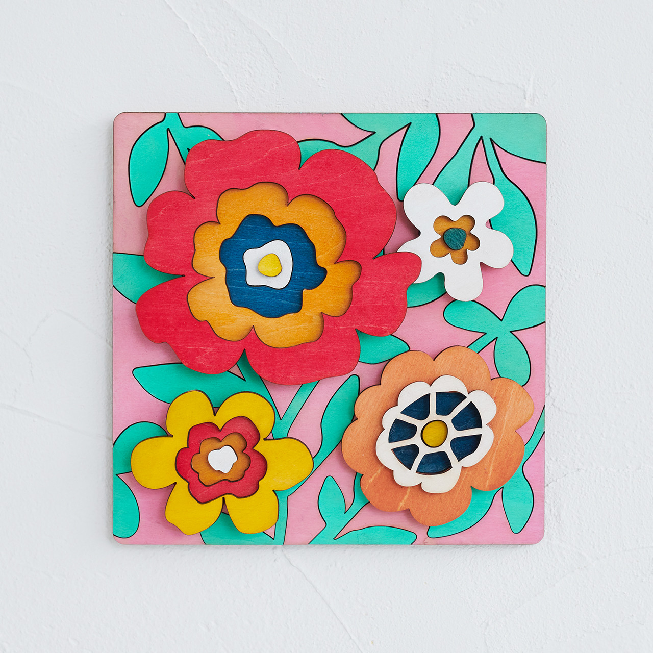 木製アート　〜北欧フラワー〜