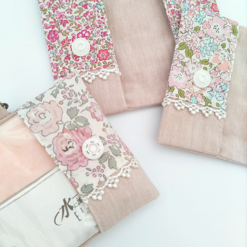 受注制作】選べる3種 折りたたみポケットティッシュケース リバティ