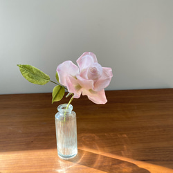 本物みたいな粘土のお花 ☆ 薔薇 一輪 大輪☆ フルオープンローズの