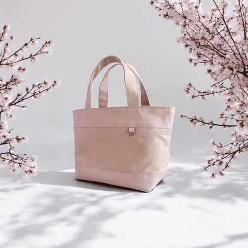 桜/インド刺繍×キラキラツイード 帆布◇トートバッグ トートバッグ