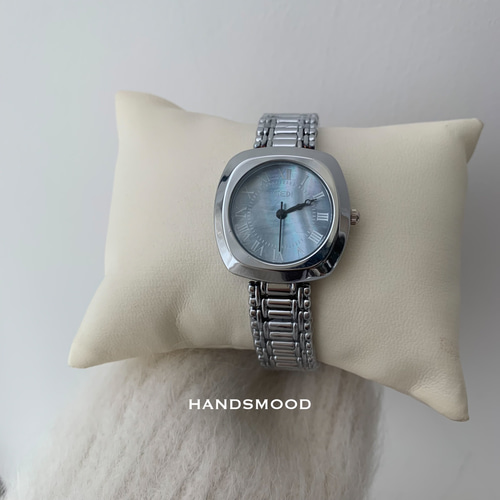 BELAMI　ブレスレットウォッチ 埋め込み硬貨 青 貝母 せきえい ブレスレットウォッチ 腕時計 レディース 腕時計