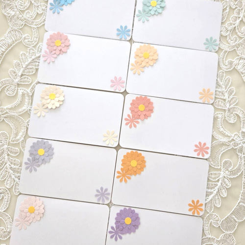 選べる お花】メッセージカード 10枚セット/ハンドメイド 卒園