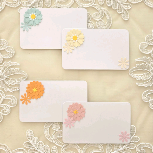 選べる お花】メッセージカード 10枚セット/ハンドメイド 卒園