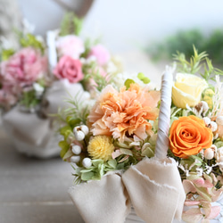 陽だまりのフラワーバスケット＊プリザーブドフラワー 10枚目の画像