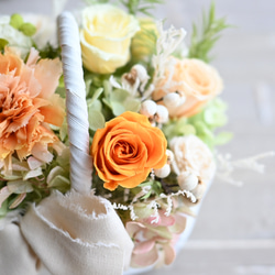 陽だまりのフラワーバスケット＊プリザーブドフラワー 8枚目の画像