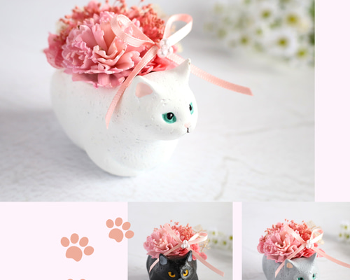 ほっこりnekoちゃん✶ThanksMom♡LP/ 猫 母の日 母の日フラワー お祝い