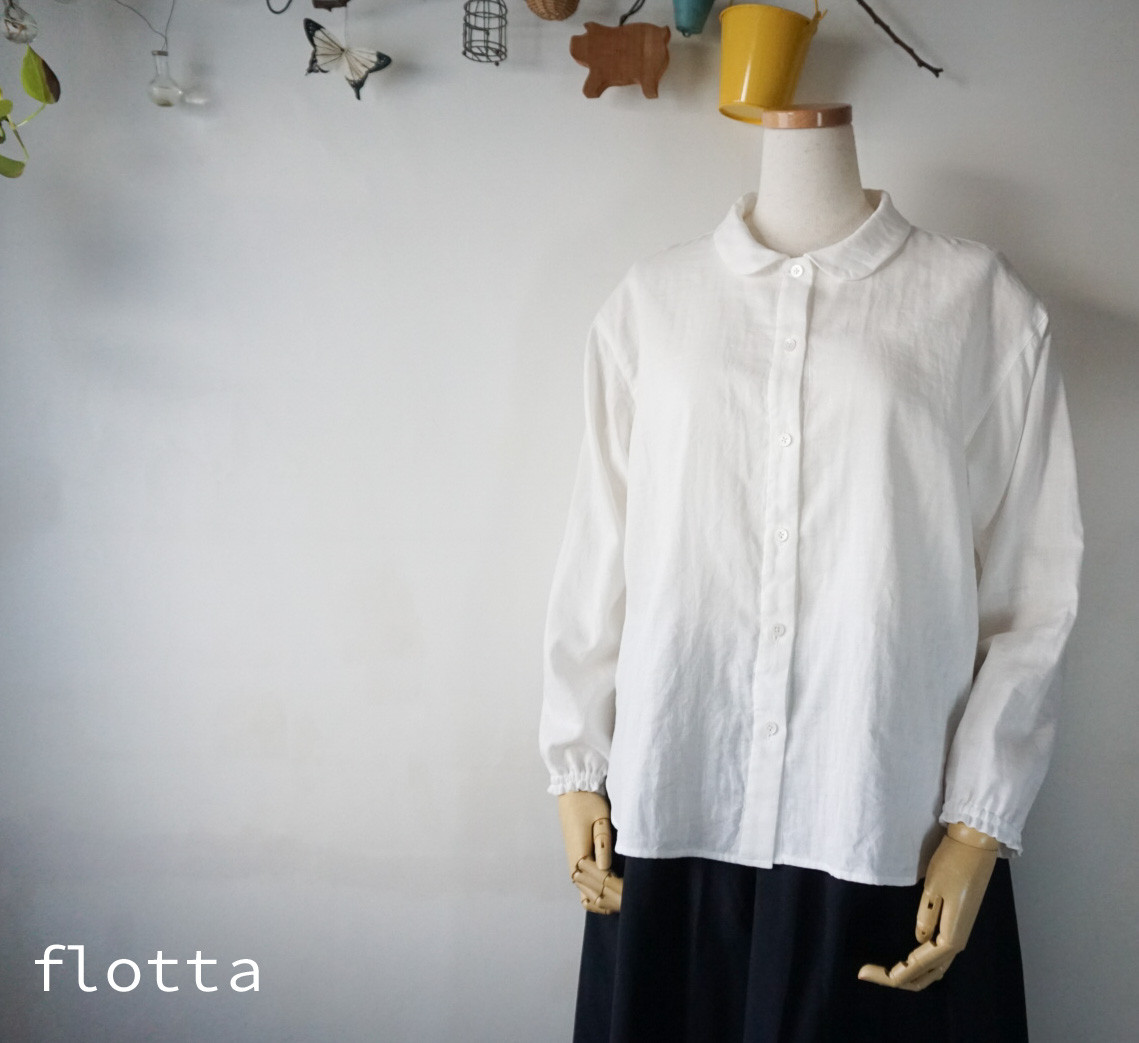 Wガーゼの長袖ブラウス（オフcol）