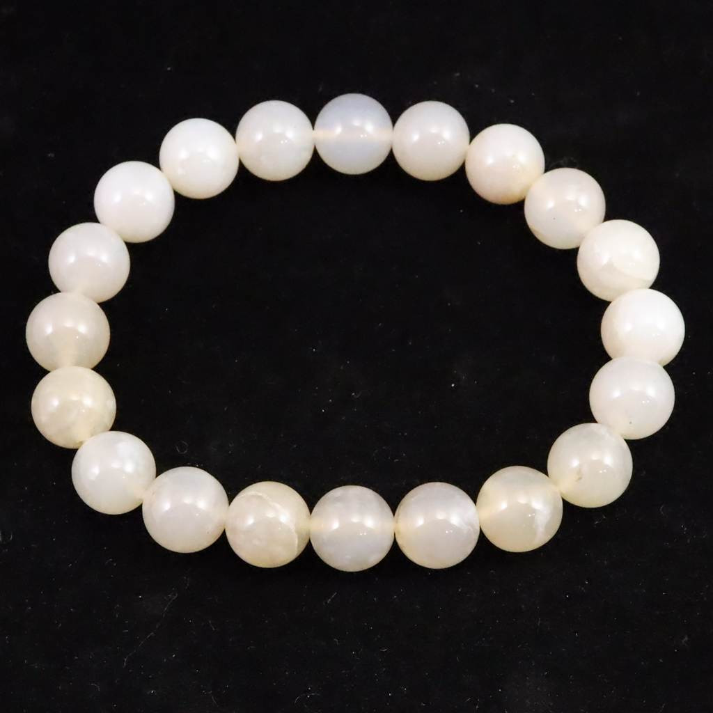 山形県産 瑪瑙 めのう 10mmブレスレット  28.8g #47269