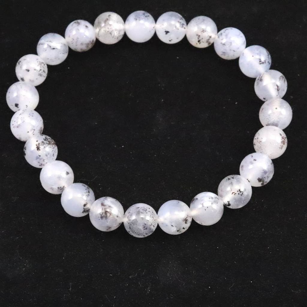 デンドリティックカルセドニー　8.3mmブレスレット 18.1g #33010