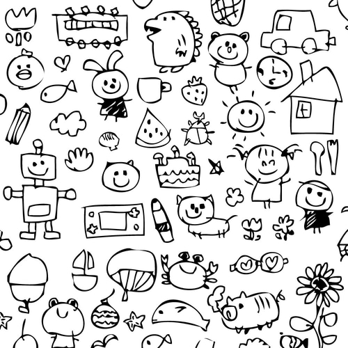 子供の絵をステッカーに 】オーダー こどもえ キャットインカー