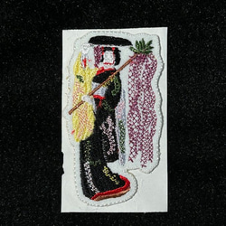 ☆刺繍シール／ステッカー ワッペン☆ 藤娘 日本舞踊 歌舞伎 その他