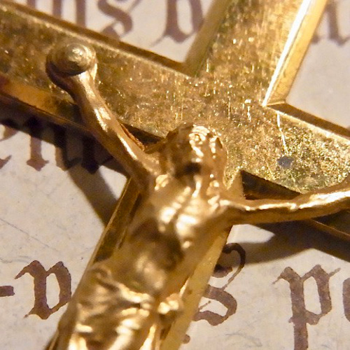 フランス ヴィンテージ デッドストック ゴールドプレート クロス 工房