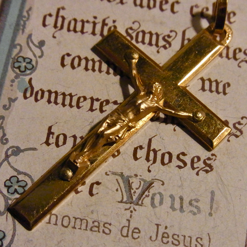 フランス ヴィンテージ デッドストック ゴールドプレート クロス 工房