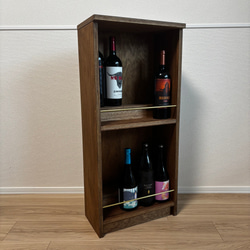 バーシェルフ（ウイスキーラック2段28本収納）W653 D215 H870 棚