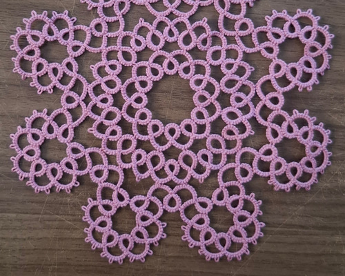 タティングレース編み図】白桜 編み図・パターン きゅい 通販 18910260