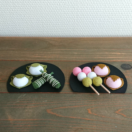 ちりめん和菓子 桜餅 三色団子 柏餅 ちまき ミニチュア 桃の節句 端午