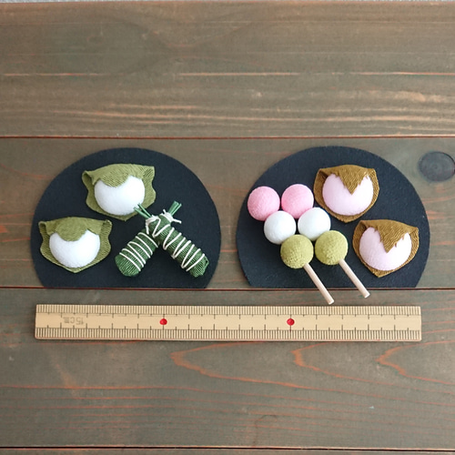 ちりめん和菓子 桜餅 三色団子 柏餅 ちまき ミニチュア 桃の節句 端午