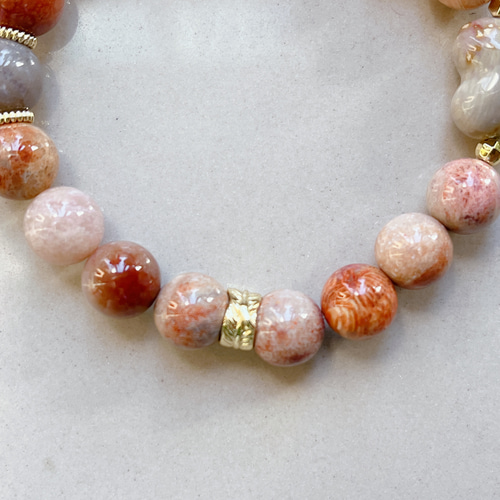 フォッシルコーラル】フォッシルコーラルブレスレット アラシャン瑪瑙