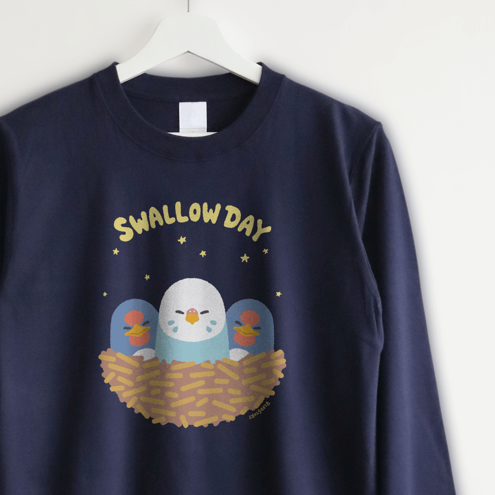 長袖Tシャツ（つばめごっこ / セキセイインコ / おやすみ）