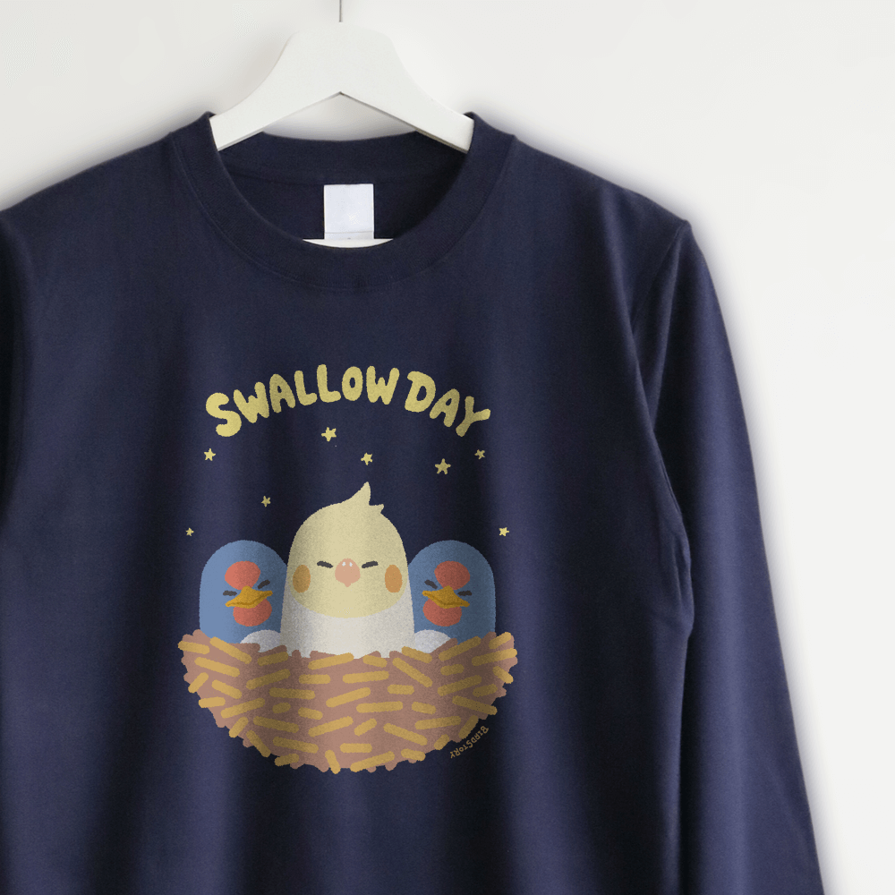 長袖Tシャツ（つばめごっこ / オカメインコ / おやすみ）