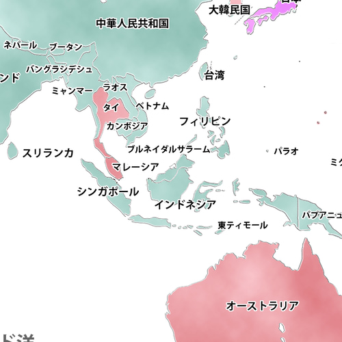 オリジナル世界地図：カスタマイズ 訪れた国シリーズ A2サイズ その他