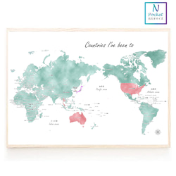 オリジナル世界地図：カスタマイズ 訪れた国シリーズ A2サイズ その他