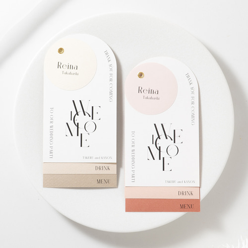 結婚式 メニュー表・席札・ドリンク表】アーチ〈1部430円