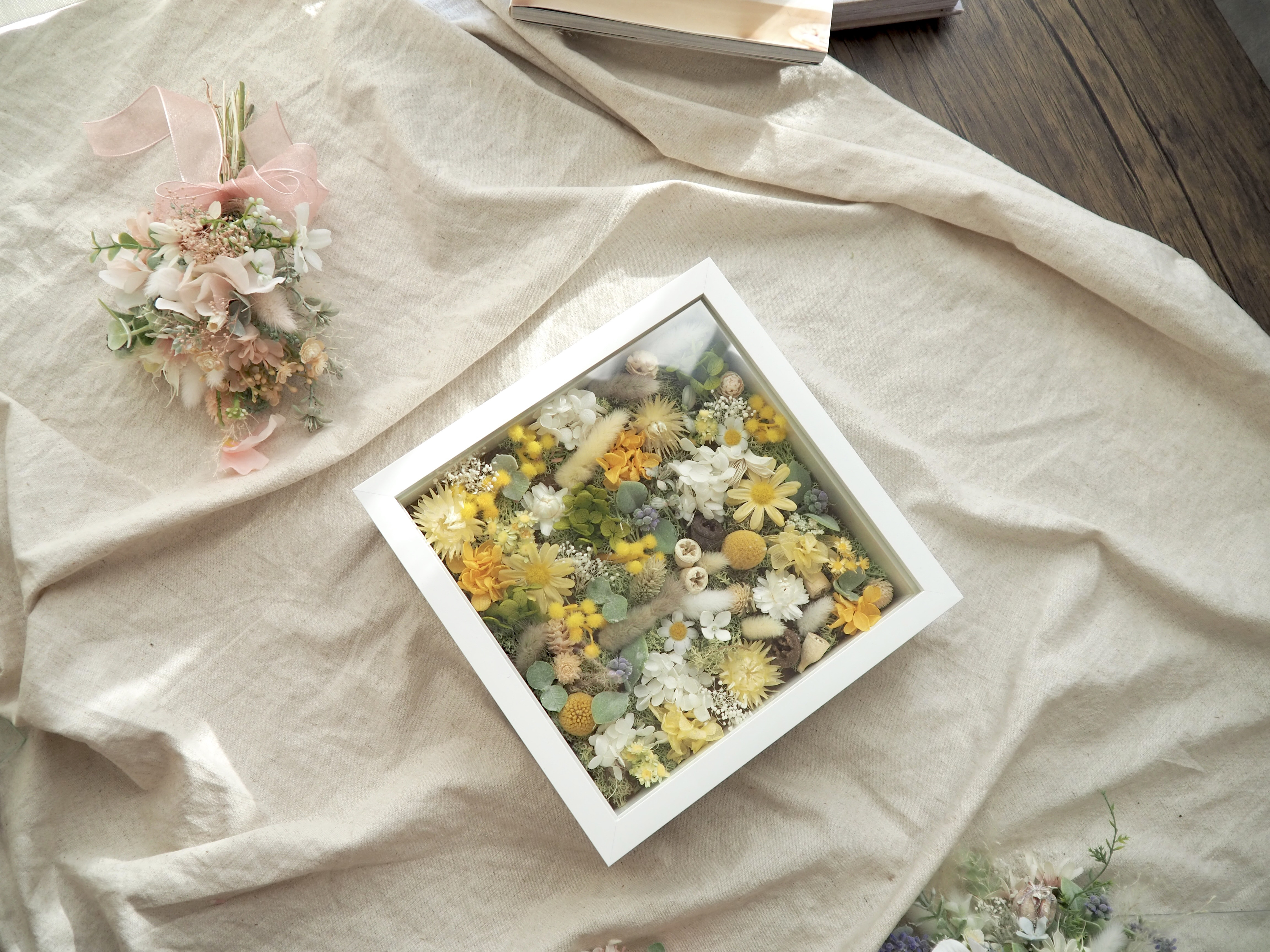 【35〜80名様分】ゲスト参加型　結婚式証明書　70本✴︎スクエア　ミモザ