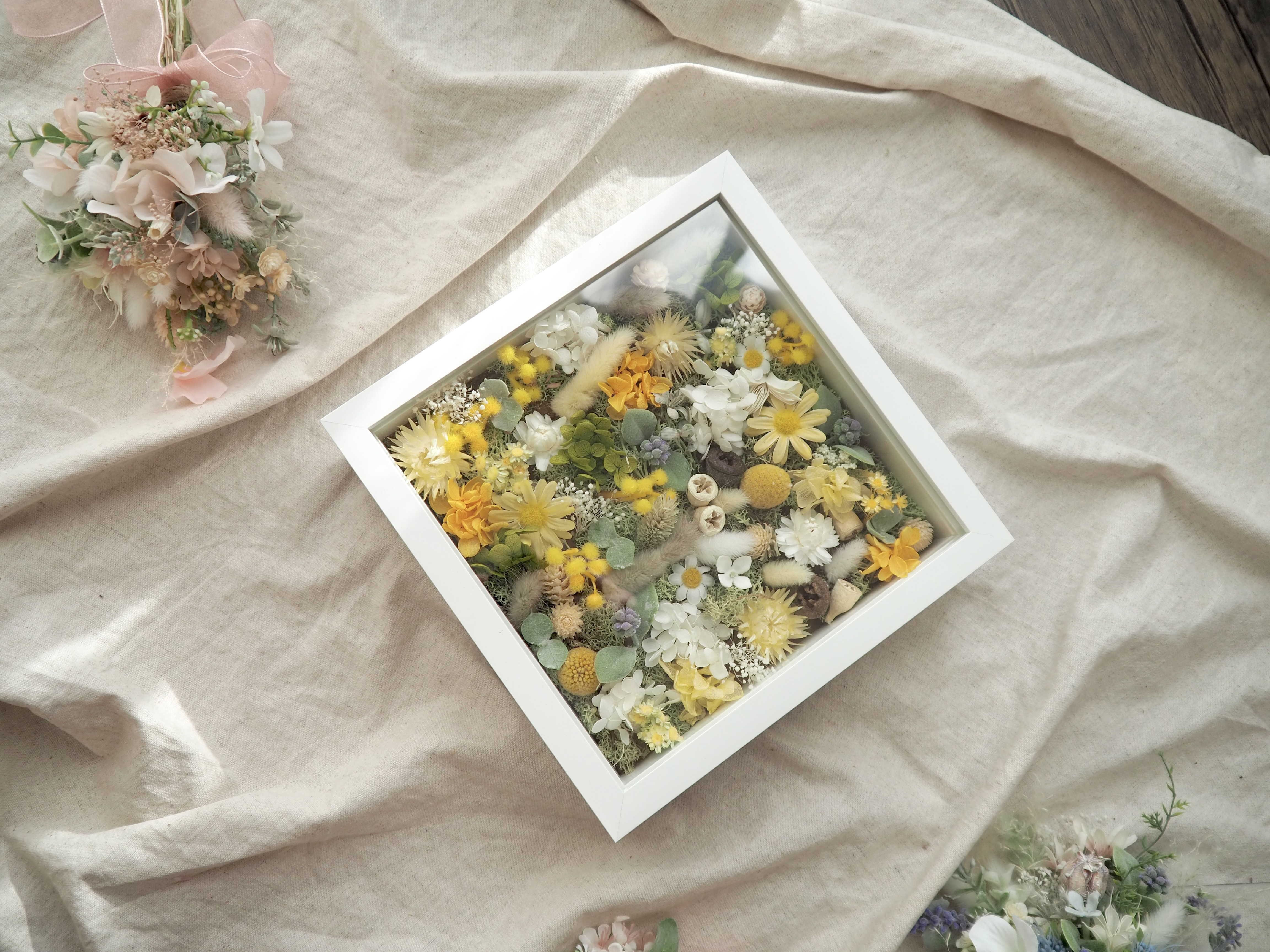 【35〜80名様分】ゲスト参加型　結婚式証明書　70本✴︎スクエア　ミモザ