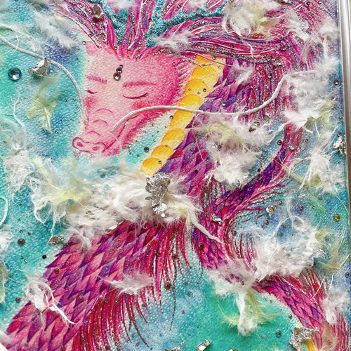 一点物原画《愛龍》愛を放出する龍 龍画家 龍の絵 ヒーリング