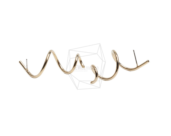 ERG-2975-G [2個裝] 螺絲耳環，螺絲耳針/22毫米 x 47.2毫米 第3張的照片