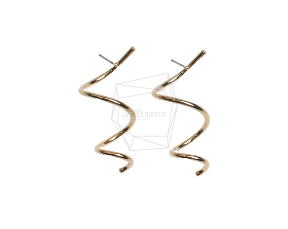 ERG-2975-G [2個裝] 螺絲耳環，螺絲耳針/22毫米 x 47.2毫米 第1張的照片