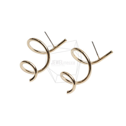 ERG-2975-G [2個裝] 螺絲耳環，螺絲耳針/22毫米 x 47.2毫米 第2張的照片