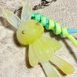 レジンうさぎのパラコードキーホルダーNo.4 その他アクセサリー