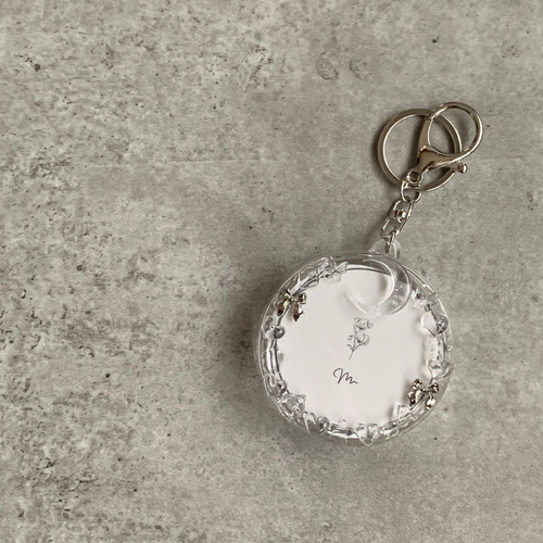 缶バッジ】再販 バッジケースキーホルダー 『clear』silver