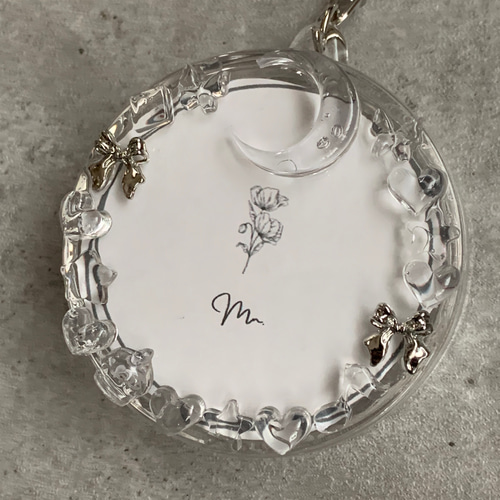 缶バッジ】再販 バッジケースキーホルダー 『clear』silver