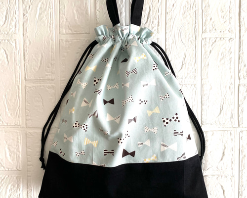 体操服袋 大きめ 持ち手付き 体操服入れ お着替え袋 巾着袋 巾着 入園