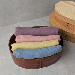 【お弁当包み／ミモザ】リネン　新生活に 6枚目の画像