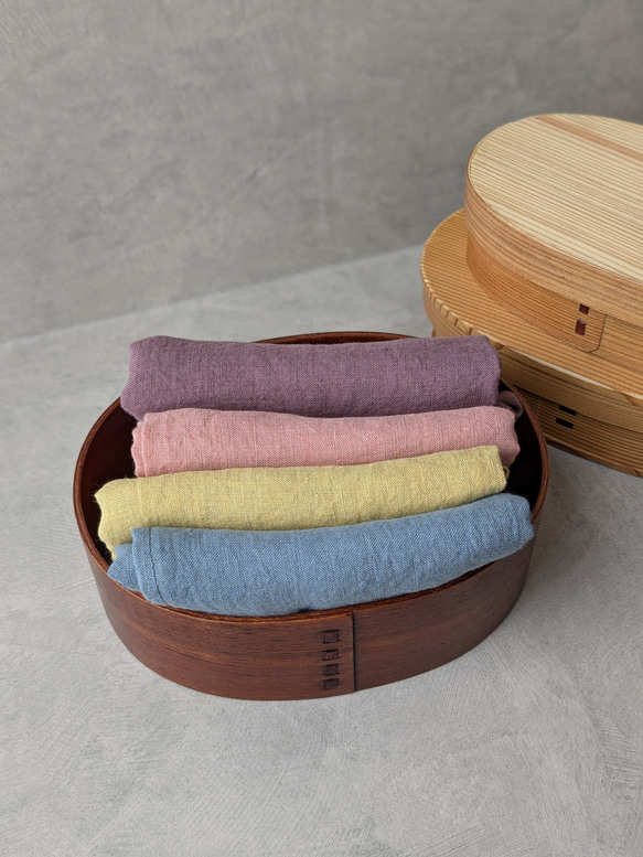 【お弁当包み／ミモザ】リネン　新生活に 6枚目の画像