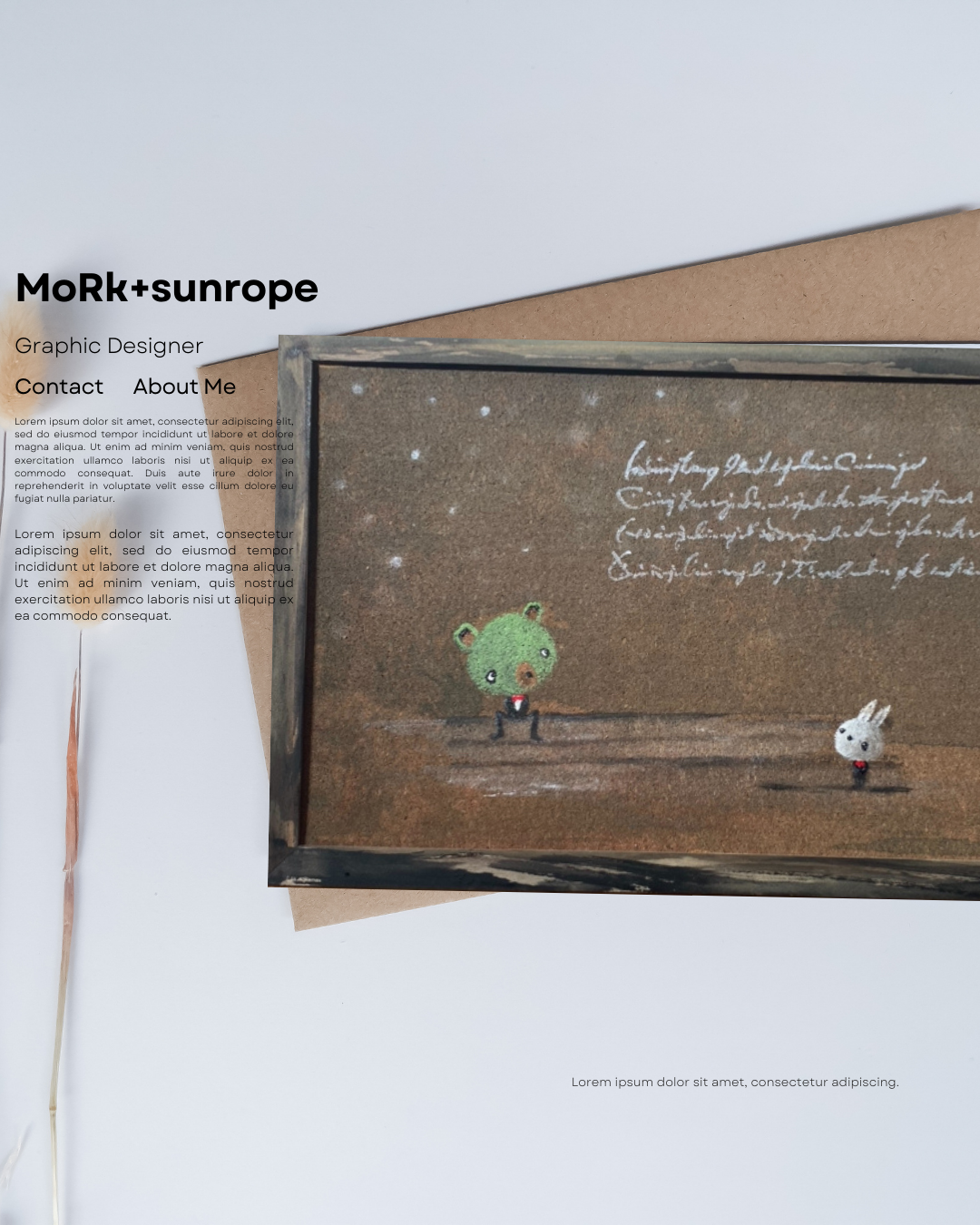 MoRk原画 『 MoRk＋sunrope 』200×300mm ペンキ画