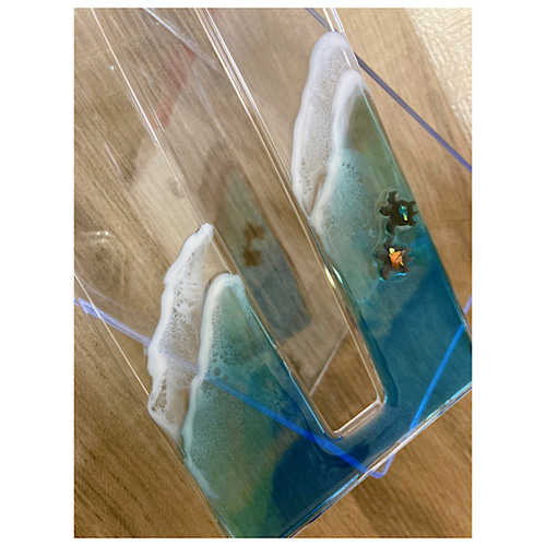 ハワイアン雑貨♡海のティッシュケース✨ソフトティッシュ用✨海塗り